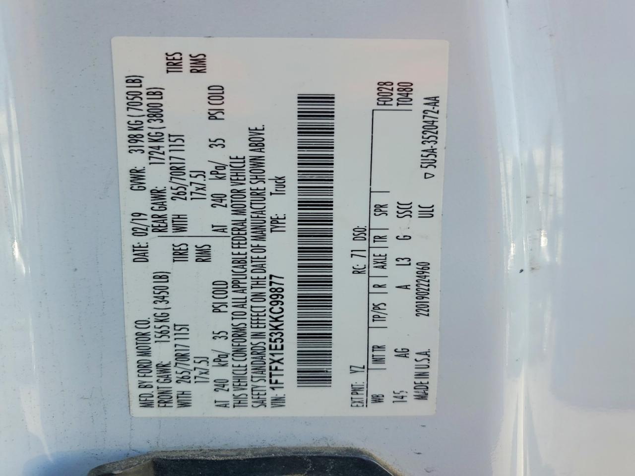 2019 FORD F150 SUPER CAB photo 25