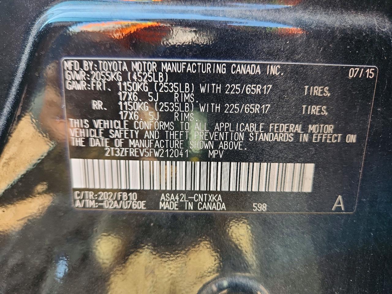 2015 TOYOTA RAV4 LE photo 27