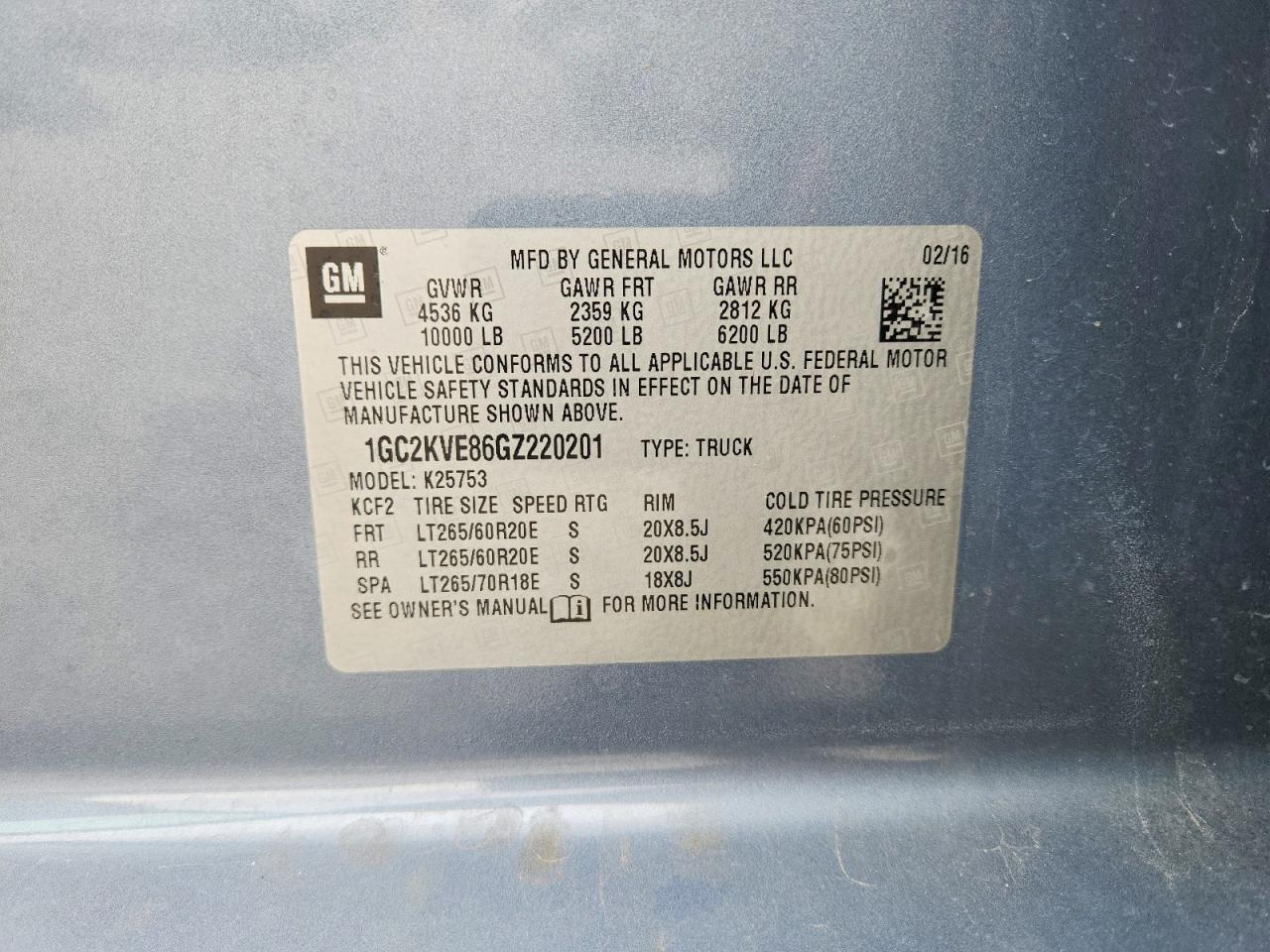 2016 CHEVROLET SILVERADO K2500 HEAVY DUTY LT photo 25