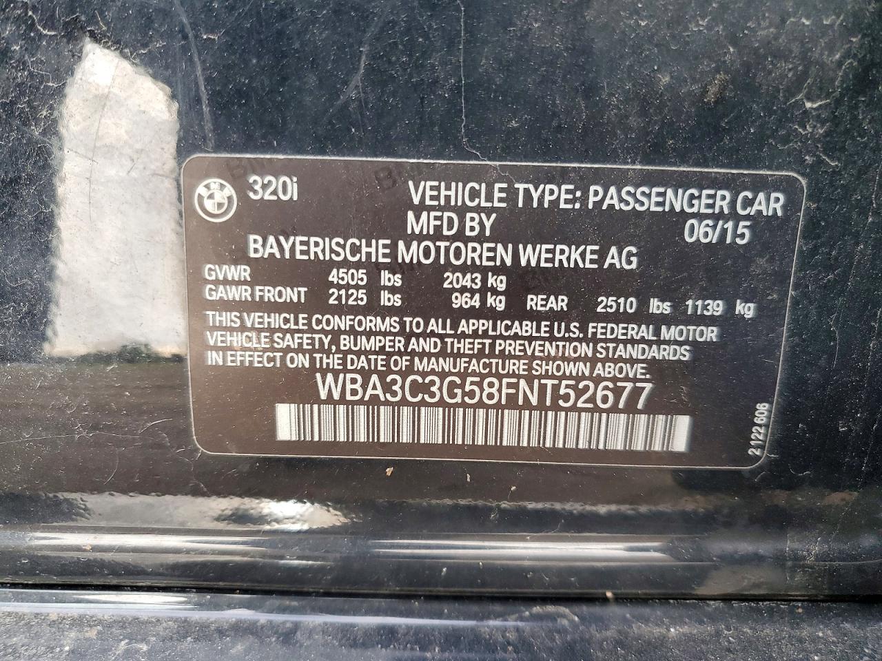 2015 BMW 320 I XDRIVE photo 12