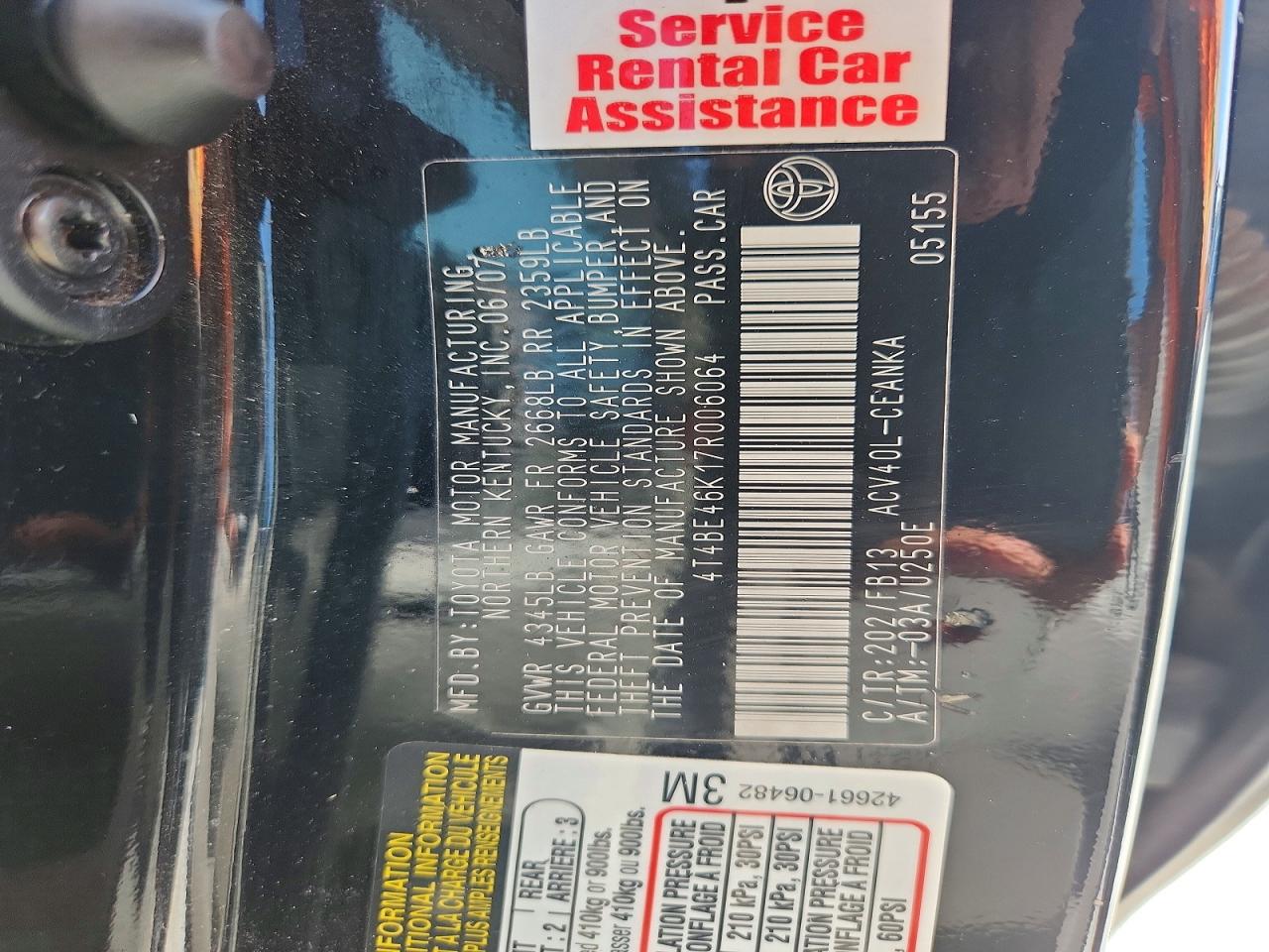 2007 TOYOTA CAMRY LE photo 37