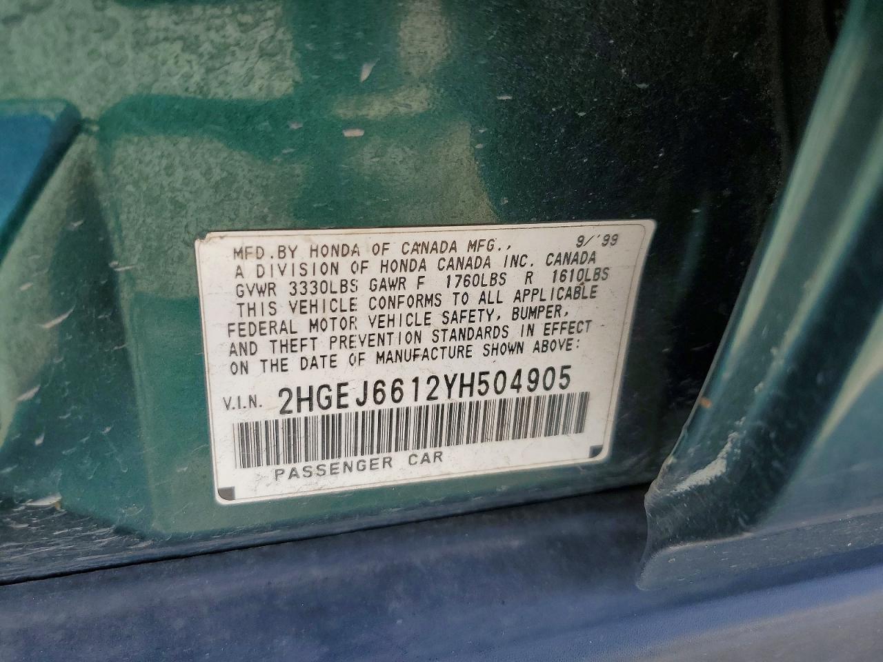 2000 HONDA CIVIC photo 23