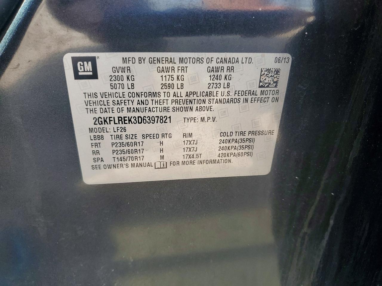 2013 GMC TERRAIN SLE photo 13
