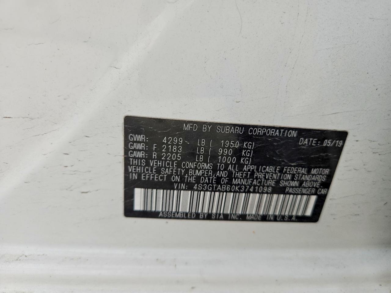 2019 SUBARU IMPREZA photo 37