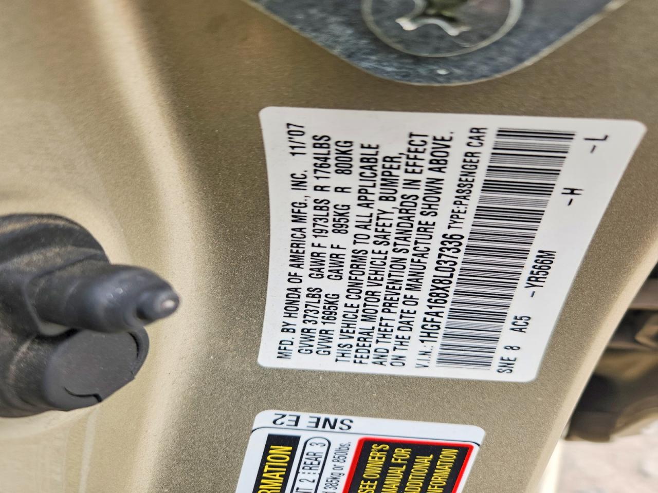 2008 HONDA CIVIC EX photo 12