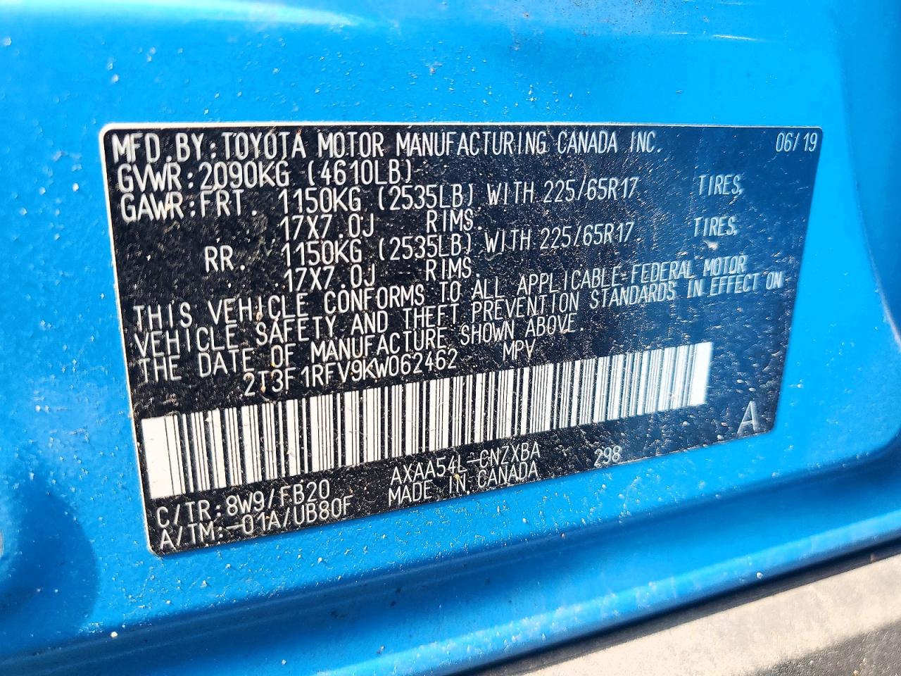 2019 TOYOTA RAV4 LE photo 25
