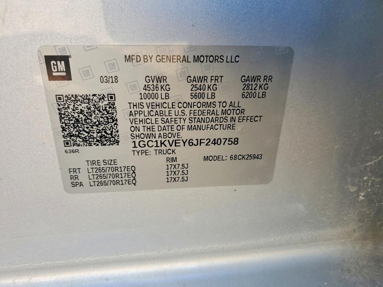 2018 CHEVROLET SILVERADO K2500 HEAVY DUTY LT photo 23