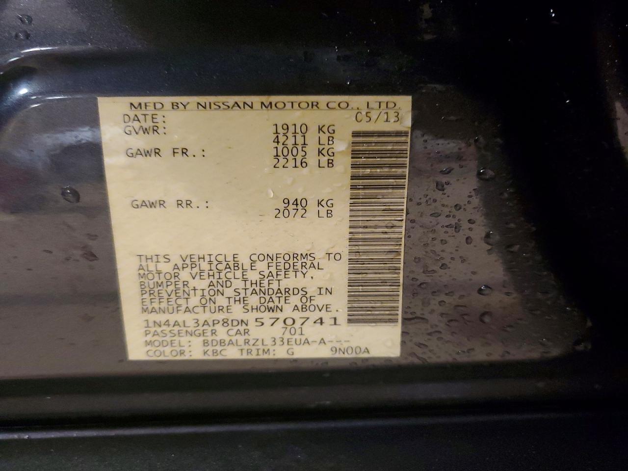 2013 NISSAN ALTIMA 2.5 photo 23