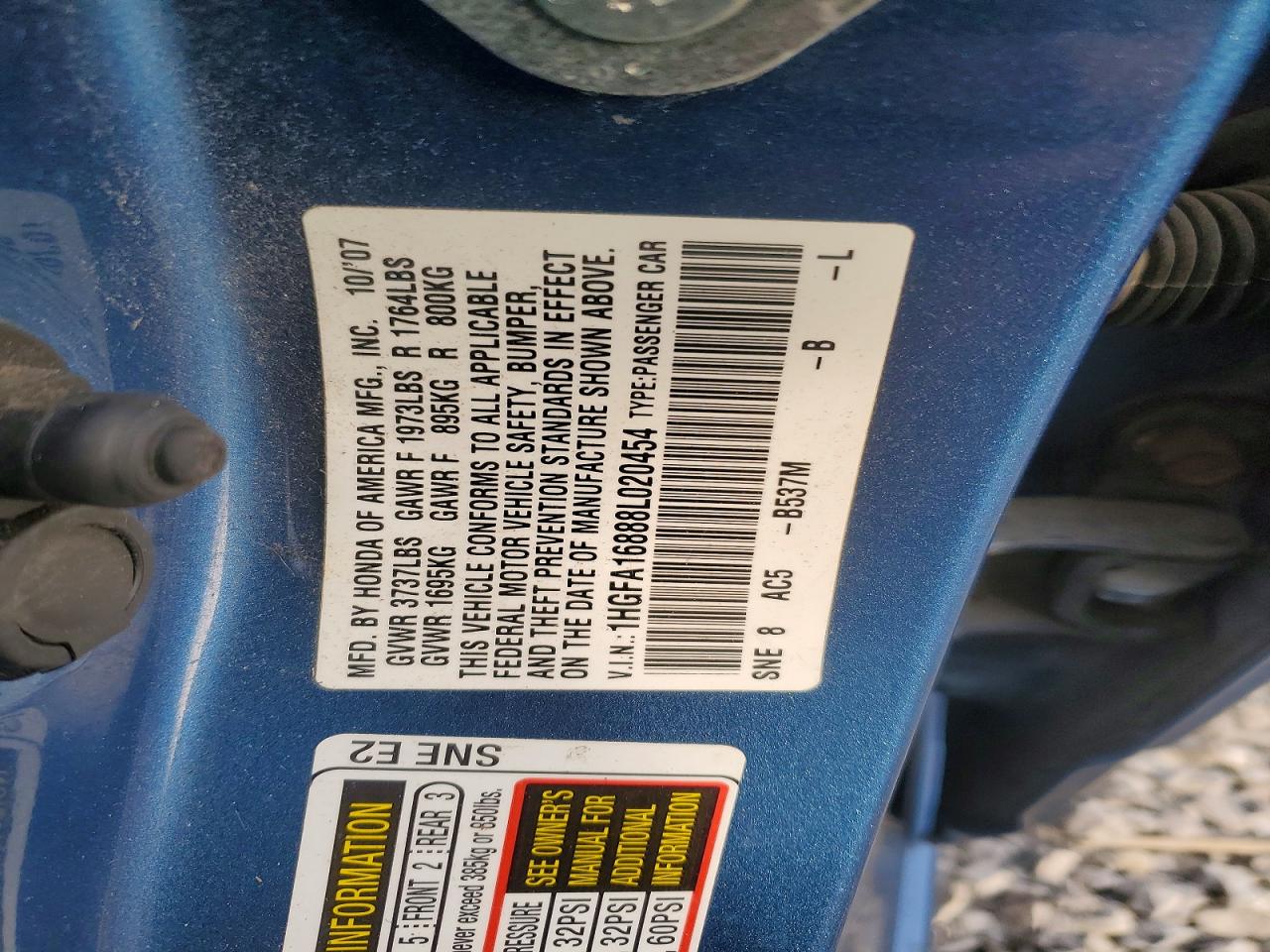 2008 HONDA CIVIC EX photo 23