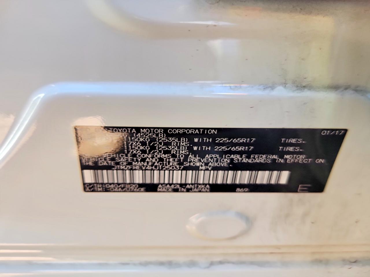 2017 TOYOTA RAV4 LE photo 37