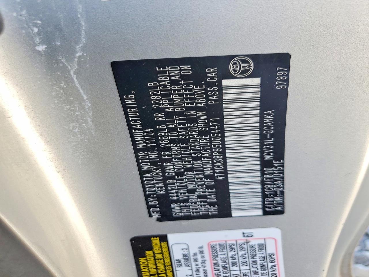 2005 TOYOTA CAMRY SOLARA SE V6 photo 12