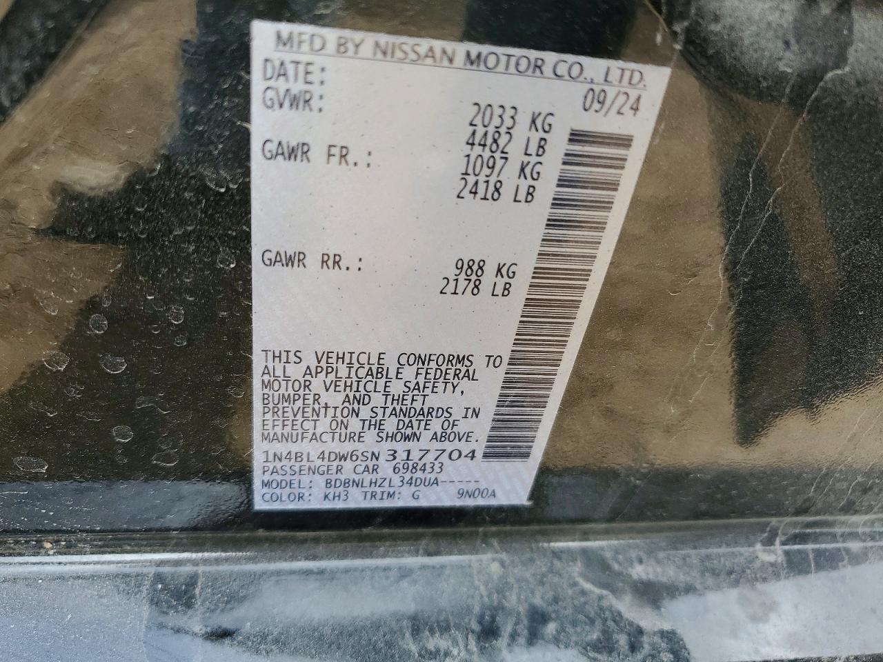 2025 NISSAN ALTIMA 2.5 SV photo 23