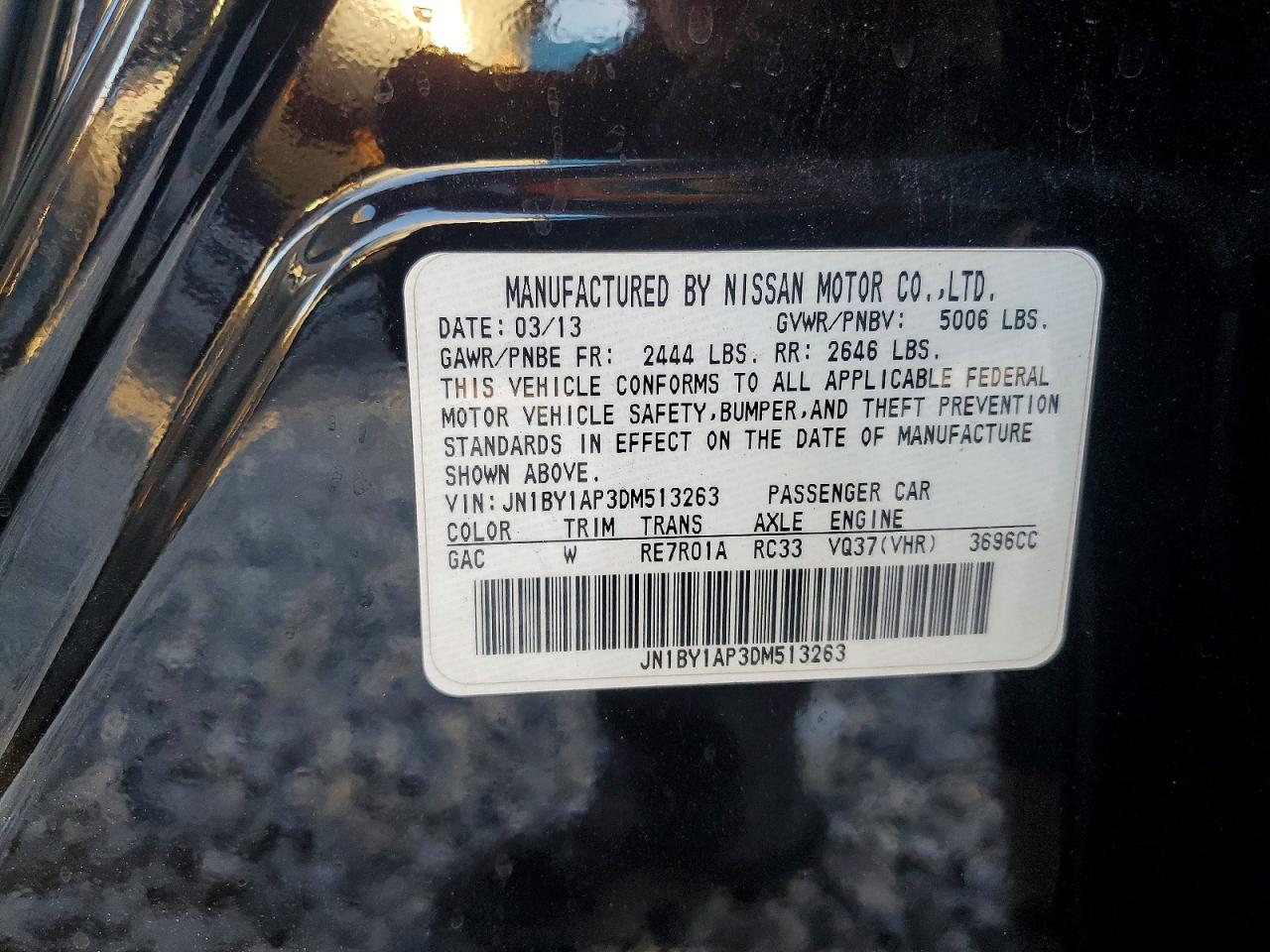 2013 INFINITI M37 BASE photo 37