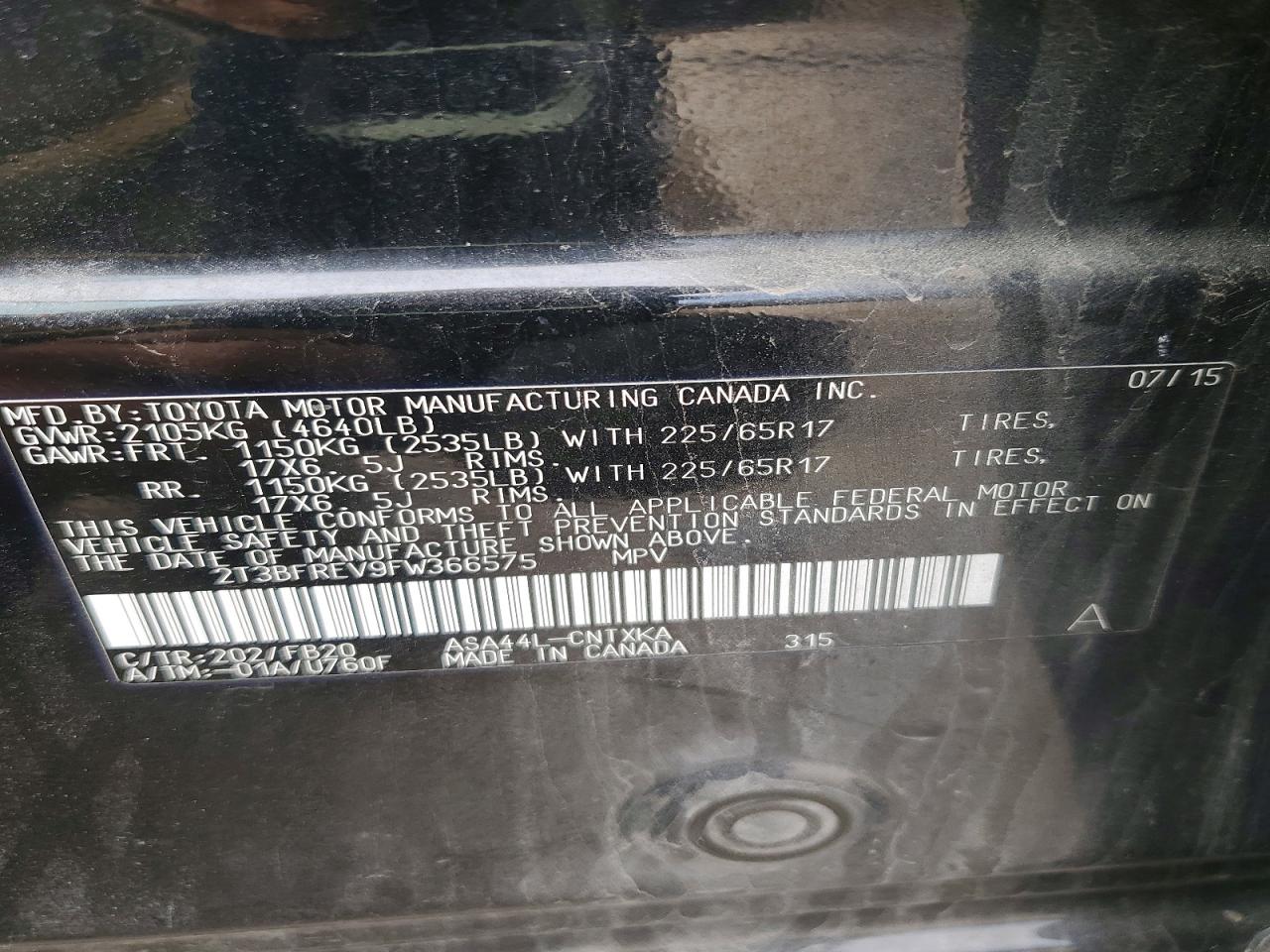 2015 TOYOTA RAV4 LE photo 13