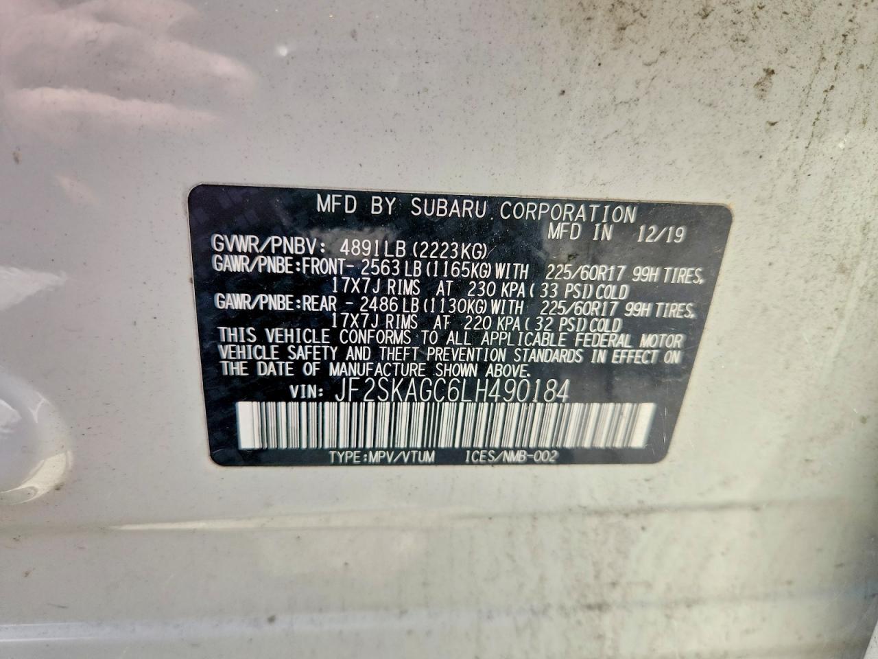 2020 SUBARU FORESTER PREMIUM photo 23