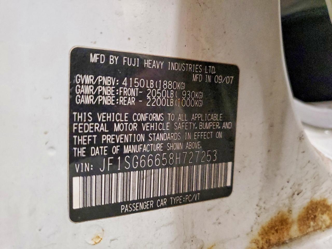 2008 SUBARU FORESTER SPORTS 2.5X photo 13