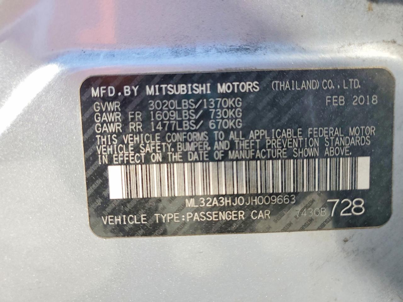 2018 MITSUBISHI MIRAGE ES photo 23