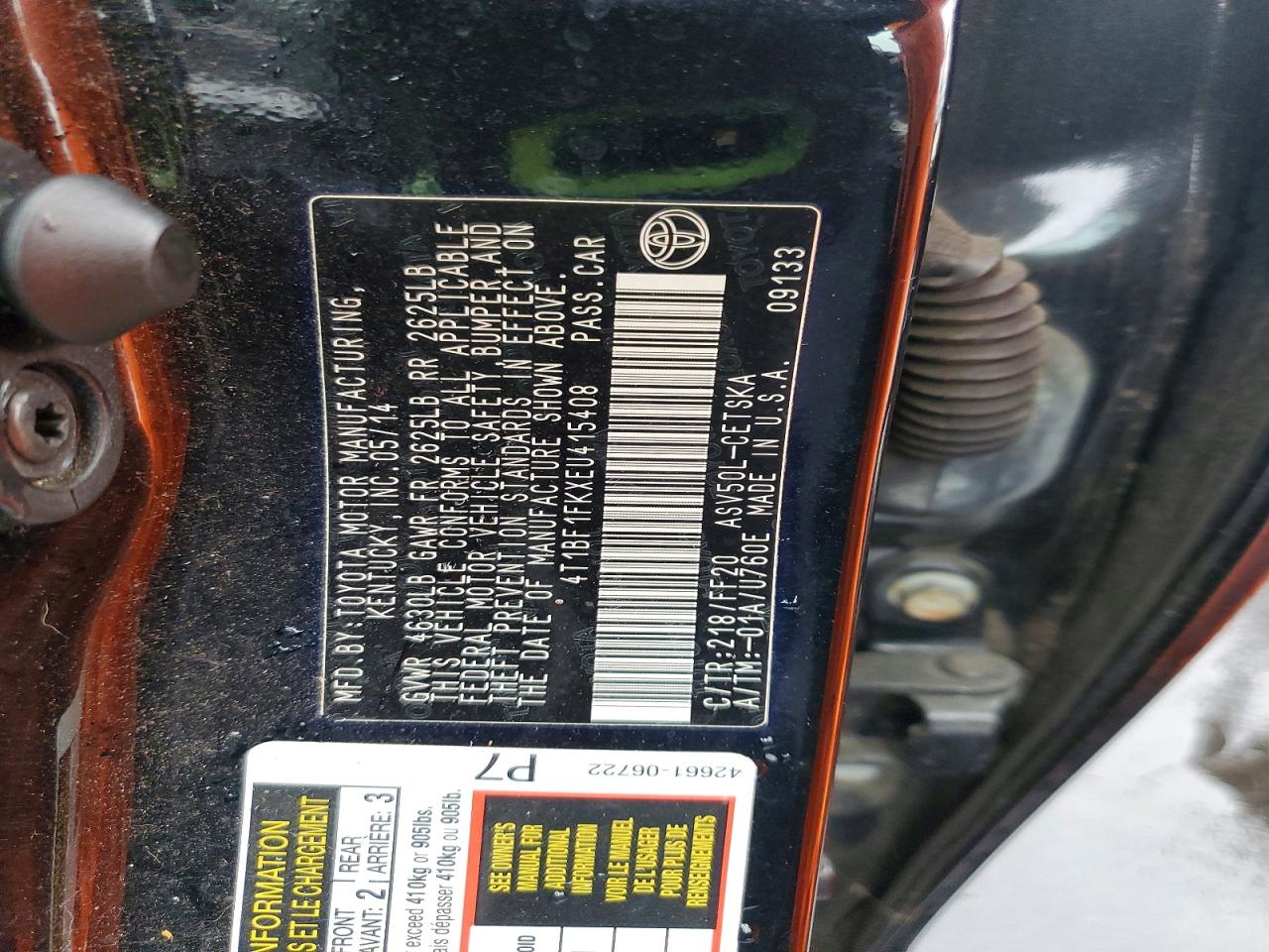 2014 TOYOTA CAMRY SE photo 23