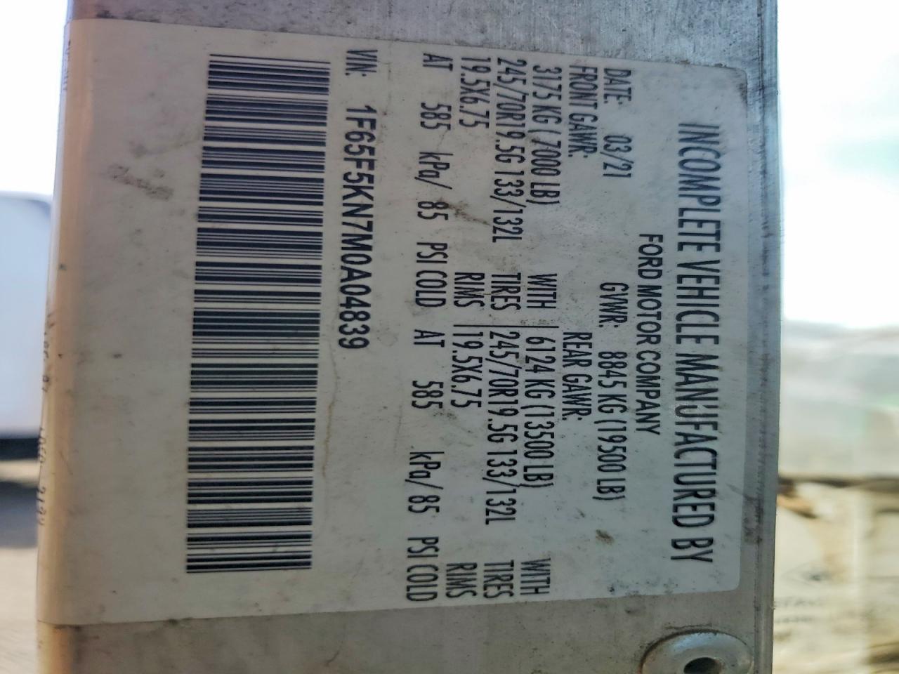 2021 FORD F59 DELIVERY TRUCK photo 12