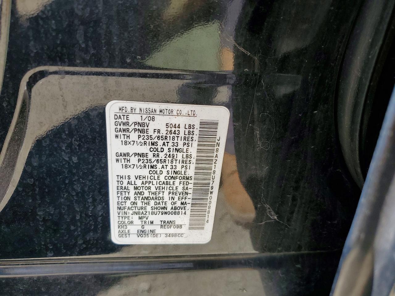 2009 NISSAN MURANO S photo 37