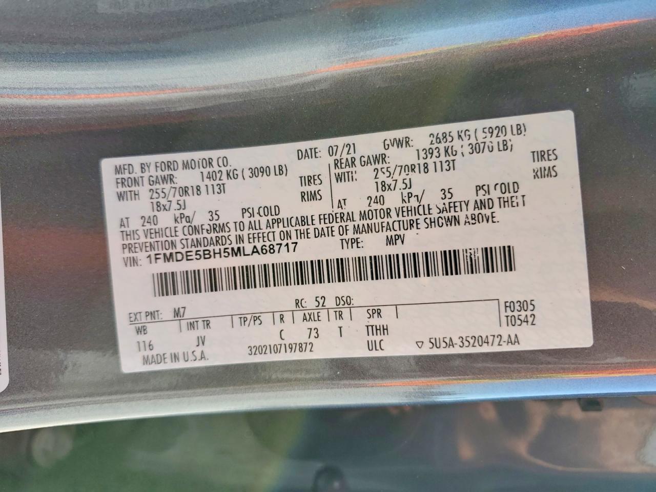 2021 FORD BRONCO BASE photo 13