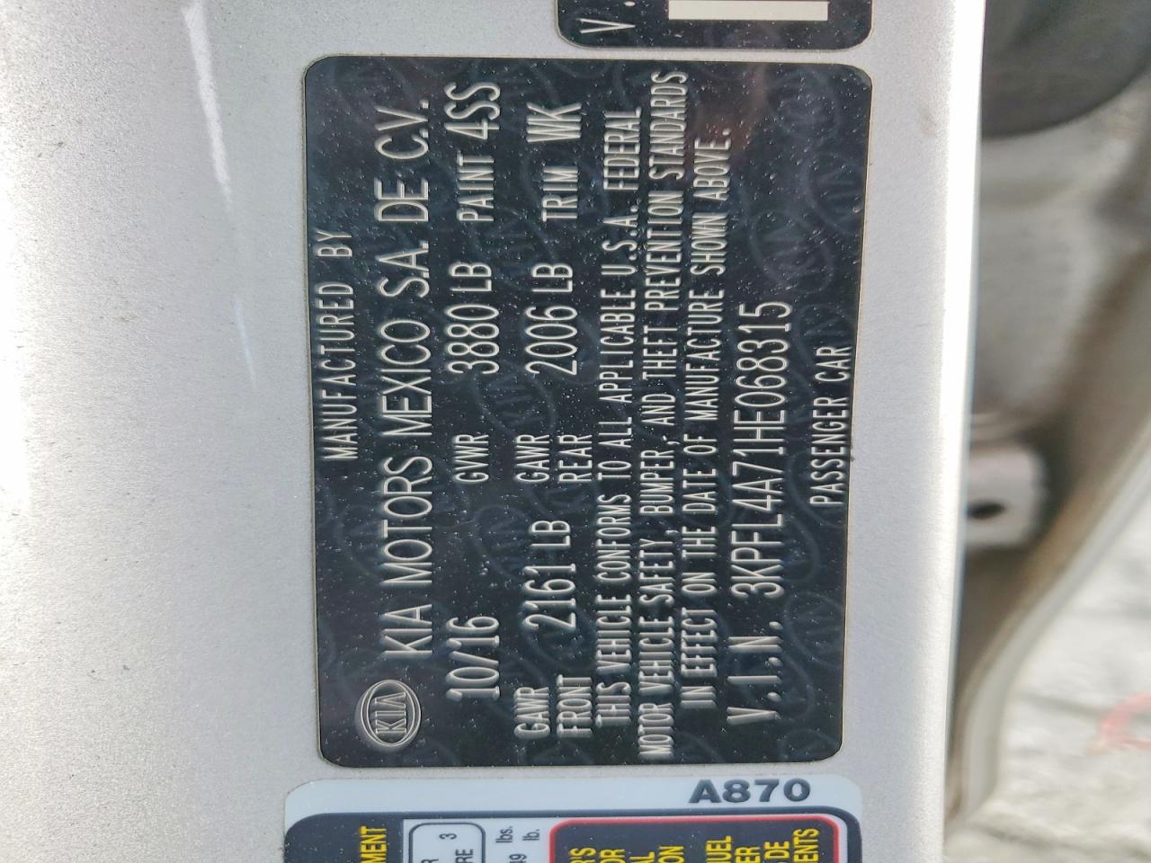2017 KIA FORTE LX photo 12