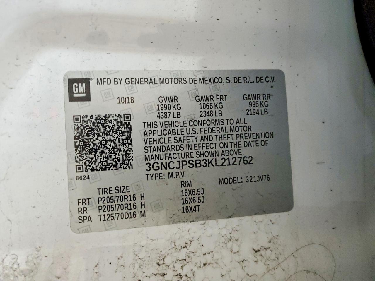 2019 CHEVROLET TRAX 1LT photo 40
