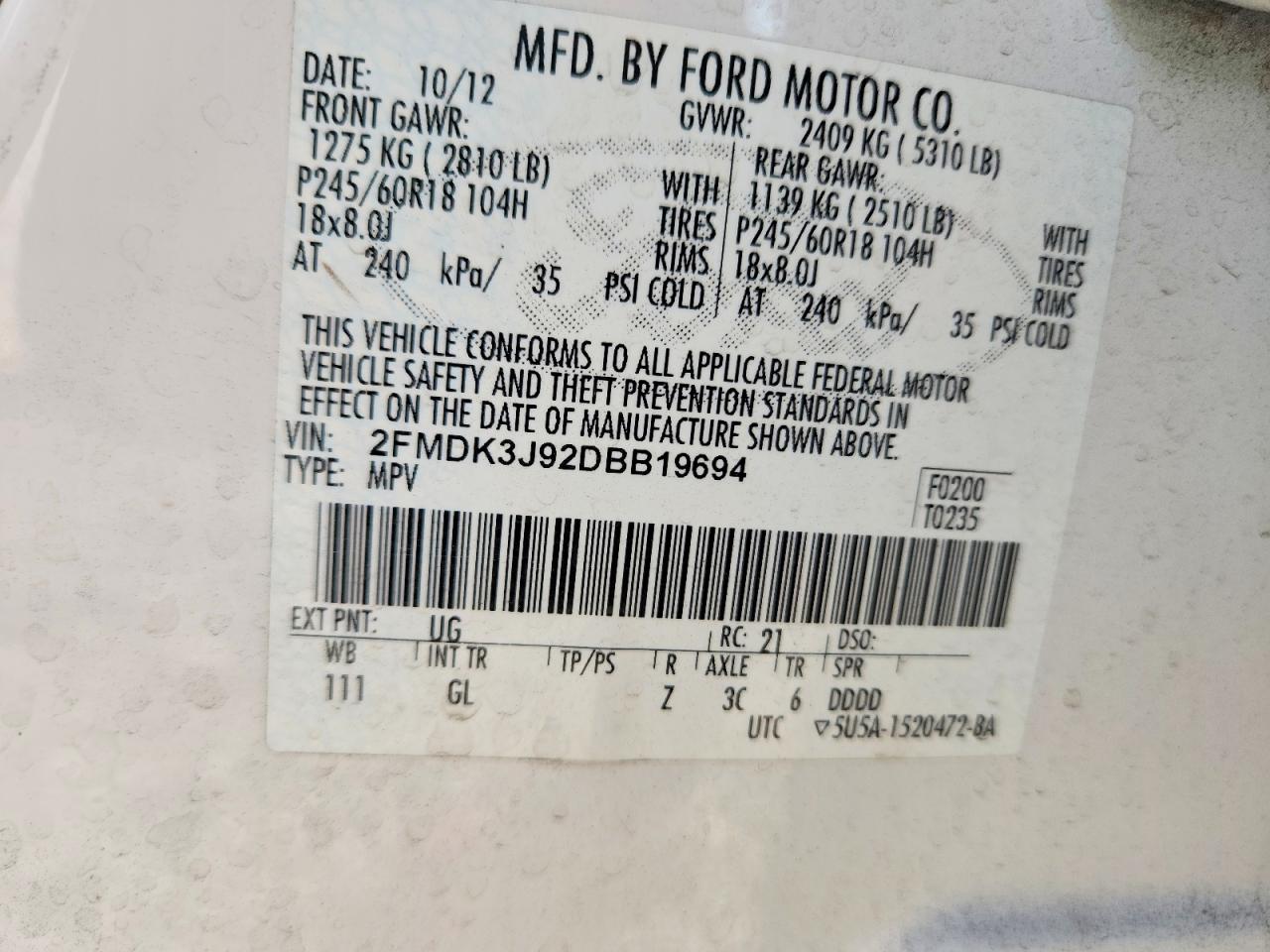 2013 FORD EDGE SEL photo 25