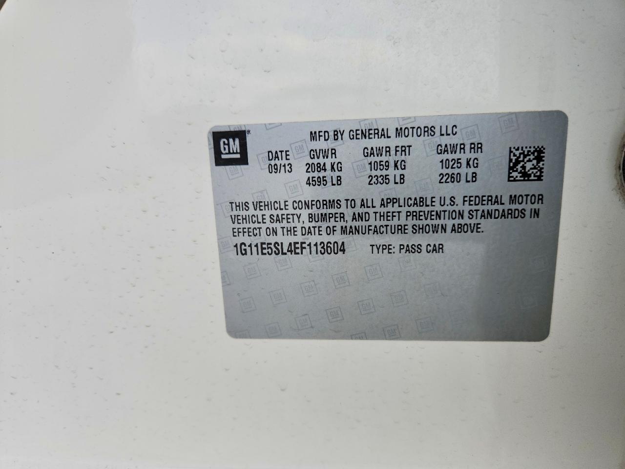 2014 CHEVROLET MALIBU 2LT photo 12