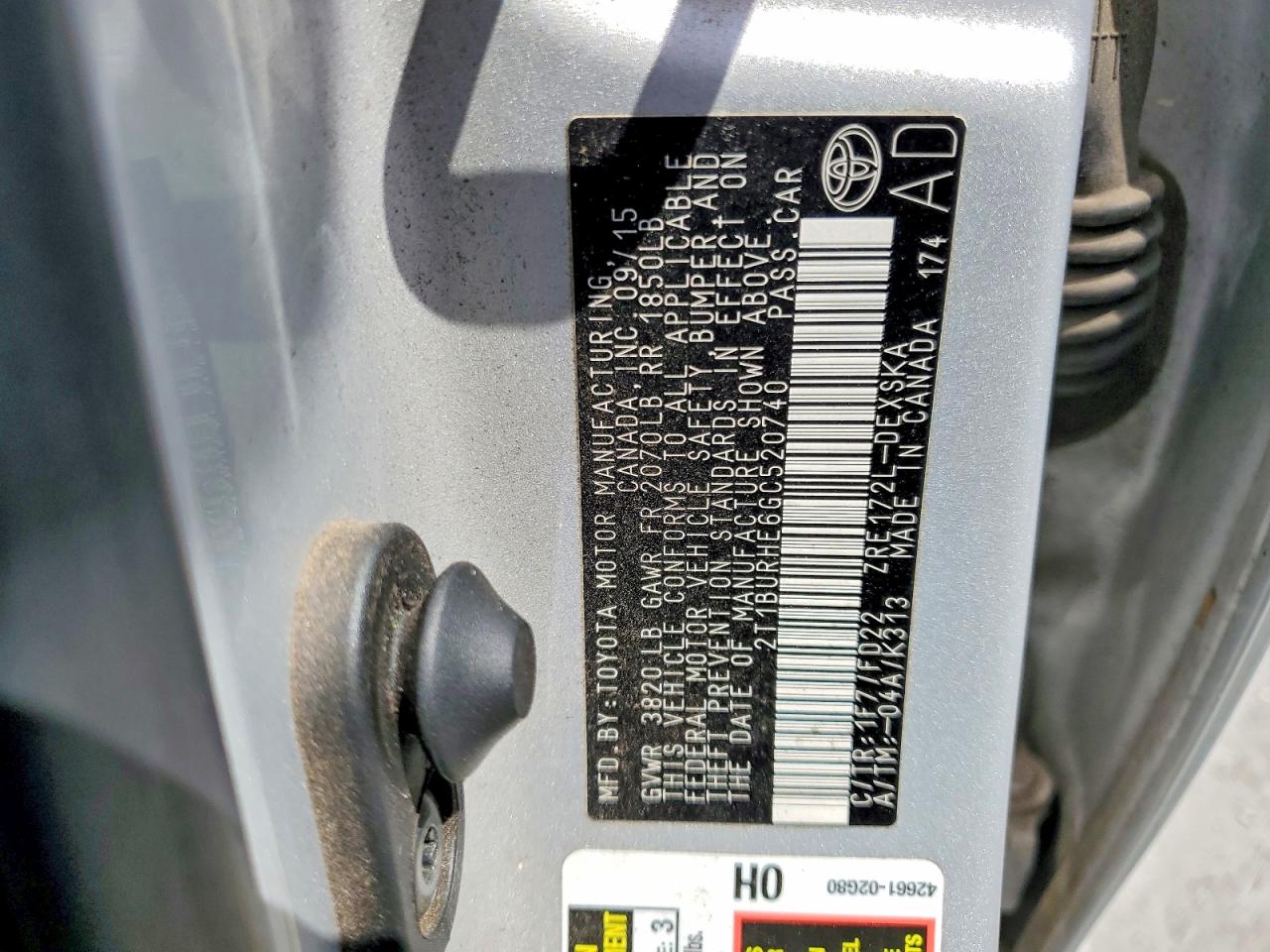 2016 TOYOTA COROLLA S PLUS photo 12