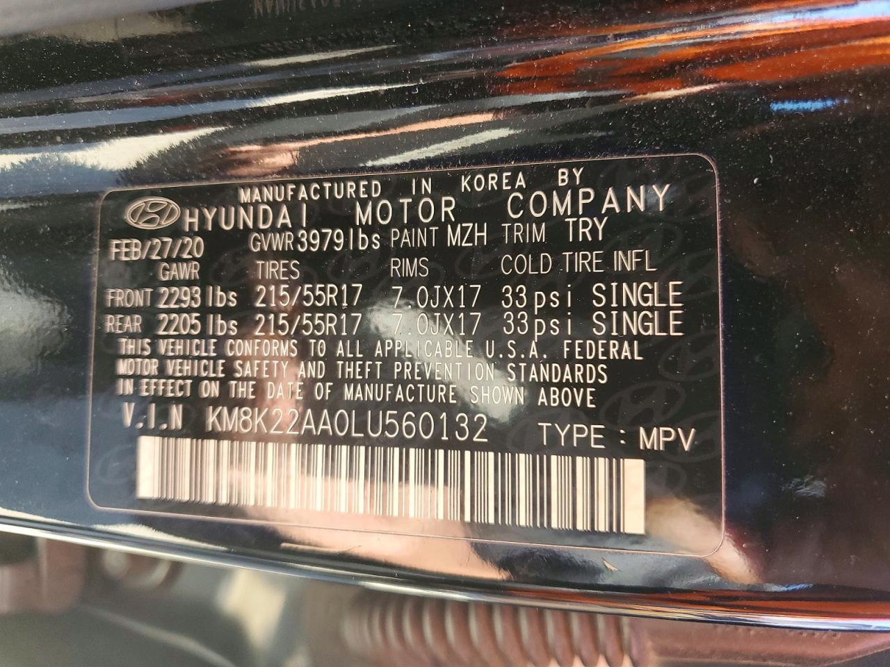 2020 HYUNDAI KONA SEL photo 25