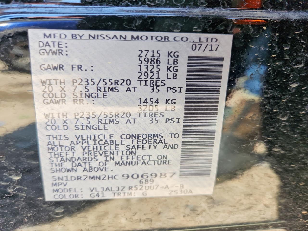 2017 NISSAN PATHFINDER PLATINUM photo 27