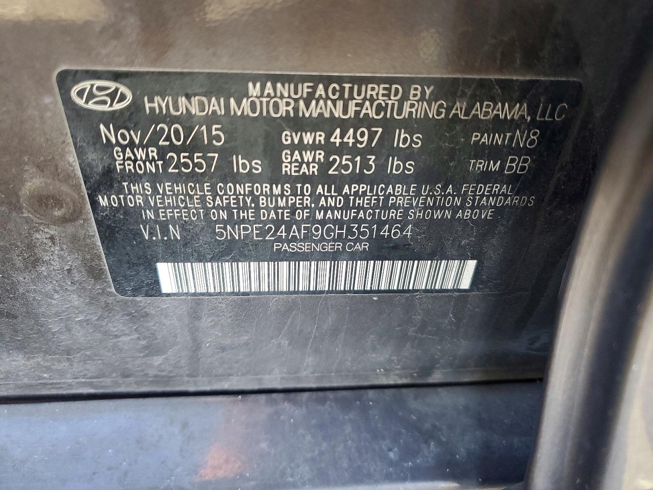 2016 HYUNDAI SONATA SE photo 23