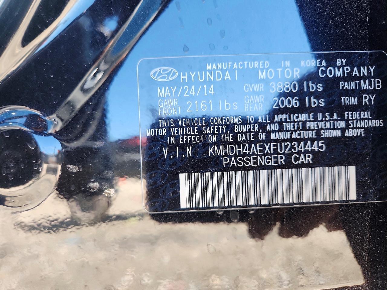 2015 HYUNDAI ELANTRA LIMITED photo 23