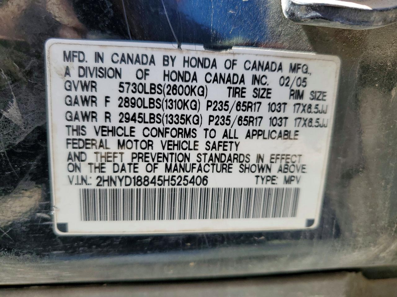 2005 ACURA MDX TOURING photo 27
