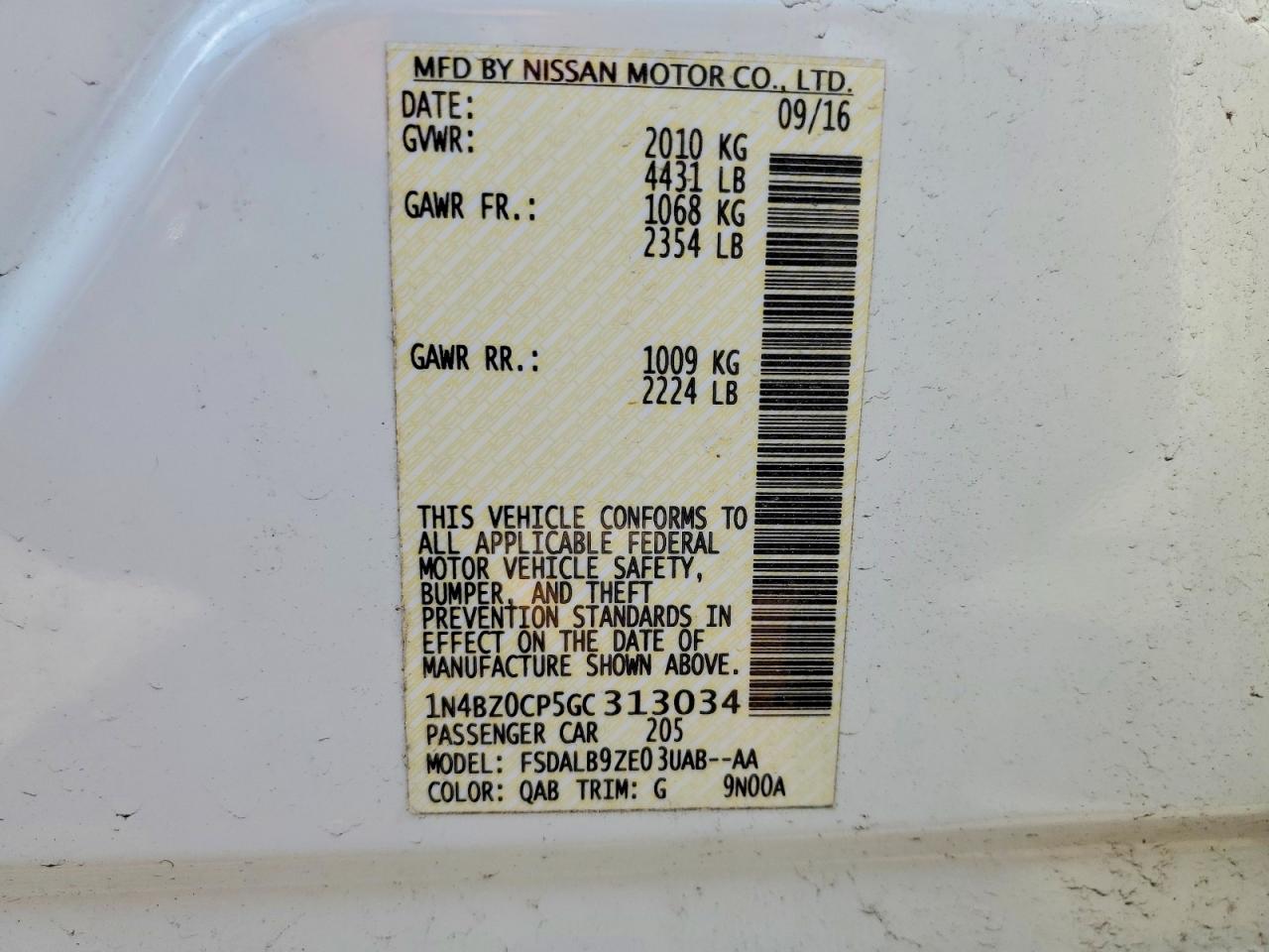 2016 NISSAN LEAF S-30 photo 34