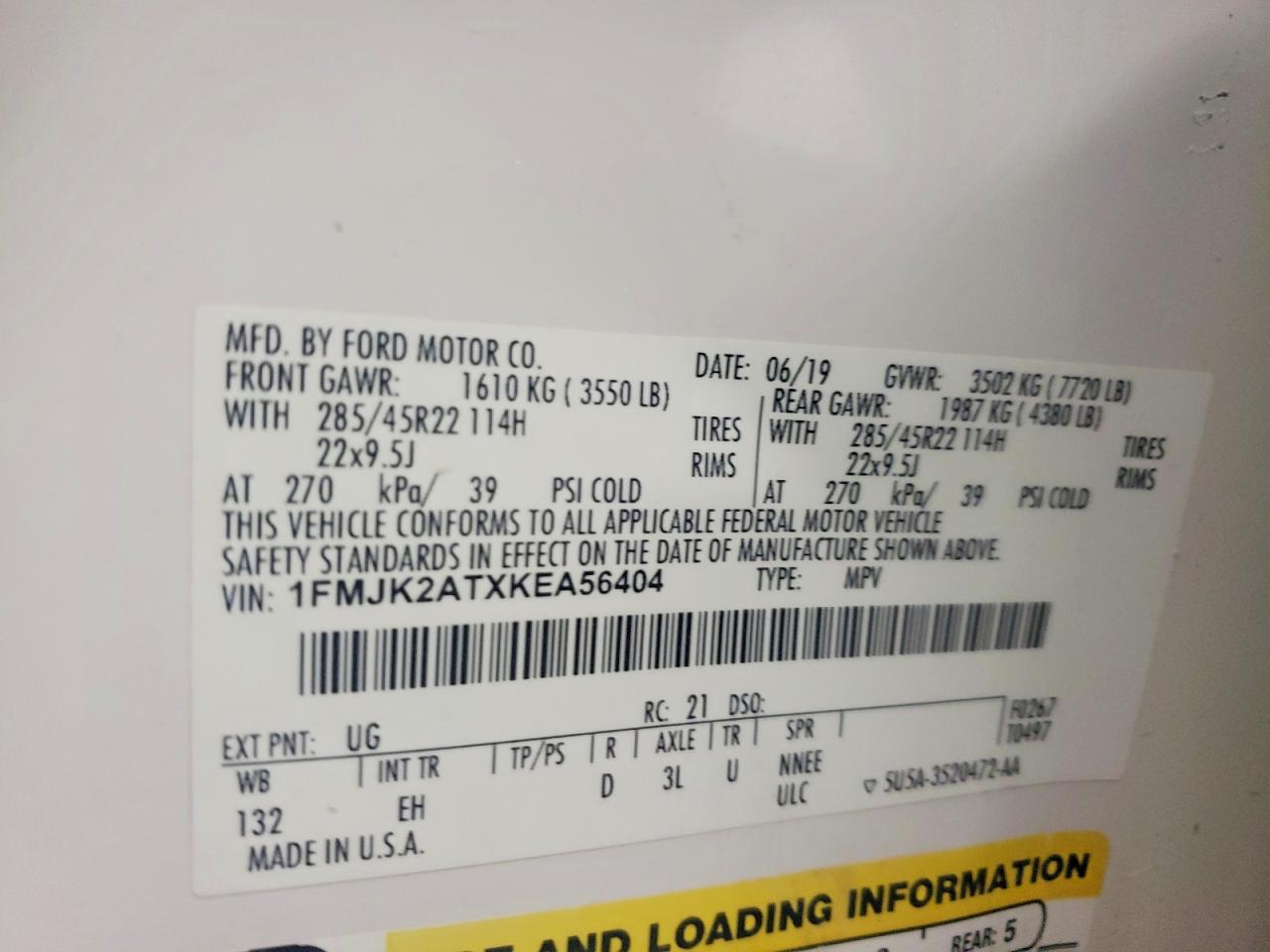 2019 FORD EXPEDITION MAX LIMITED photo 40