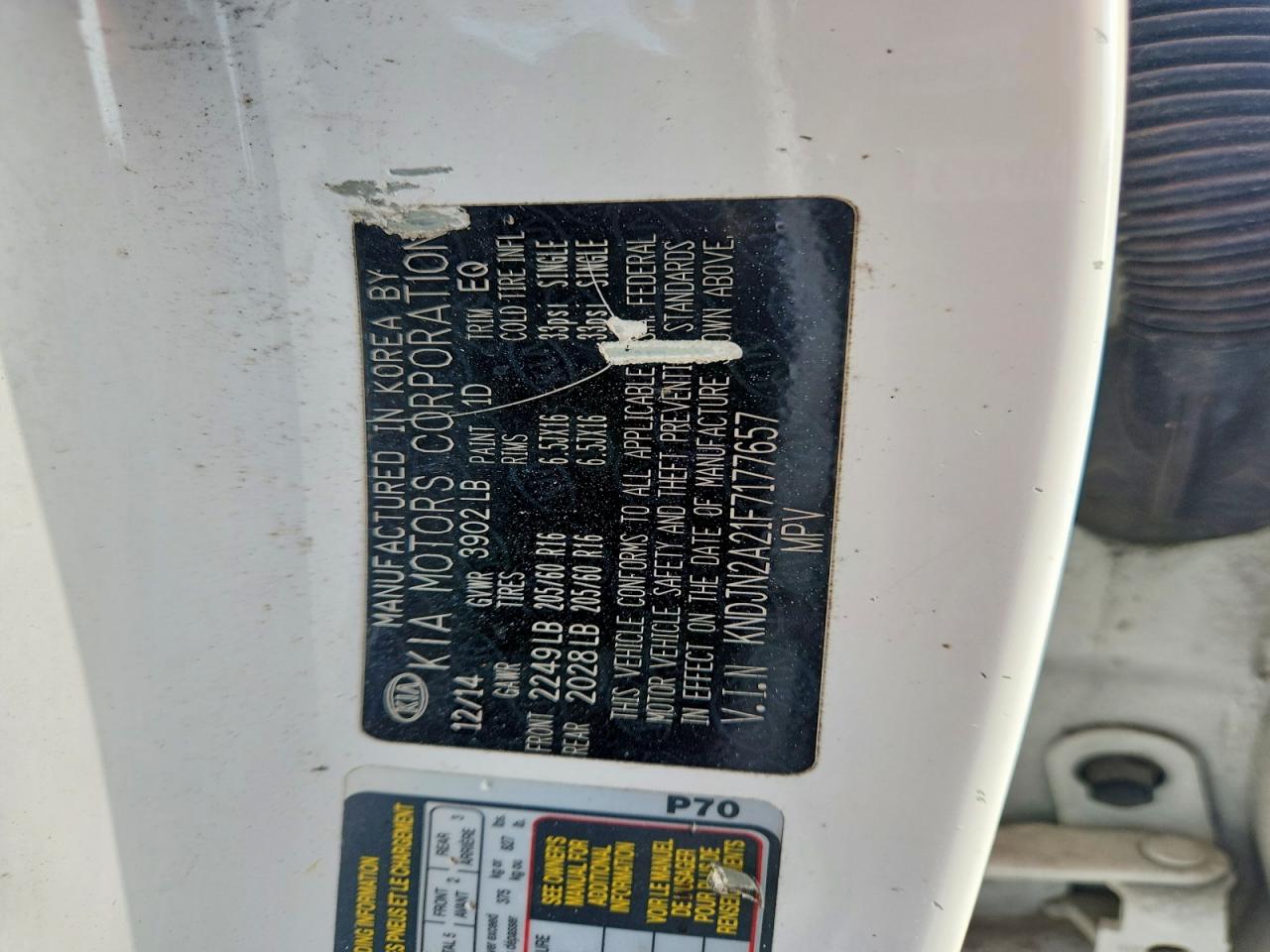 2015 KIA SOUL BASE photo 34
