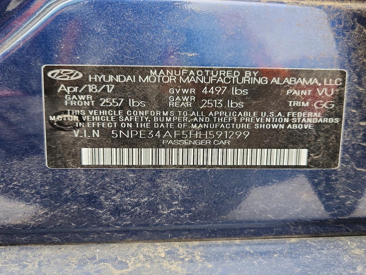 2017 HYUNDAI SONATA SPORT photo 23