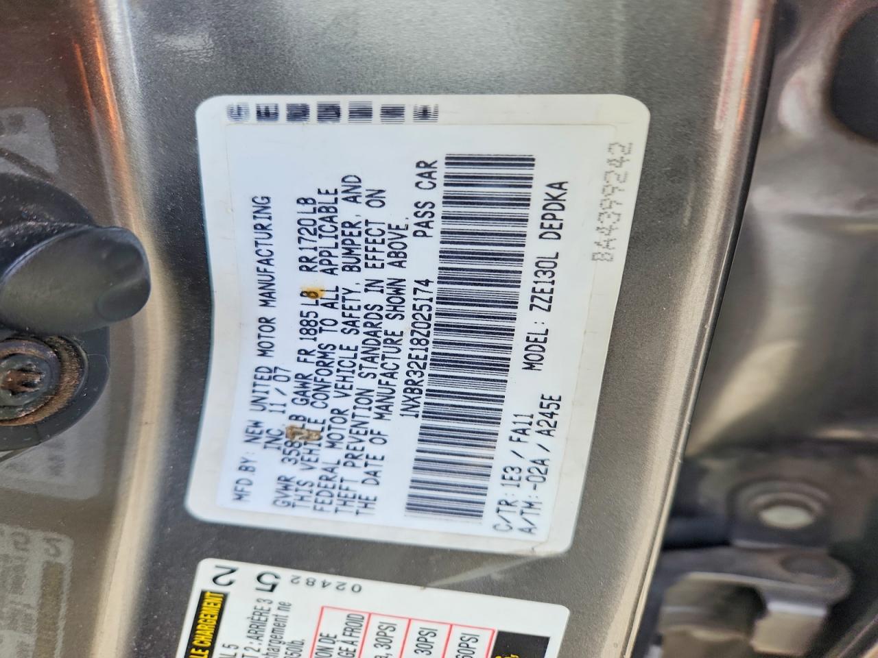 2008 TOYOTA COROLLA CE photo 34