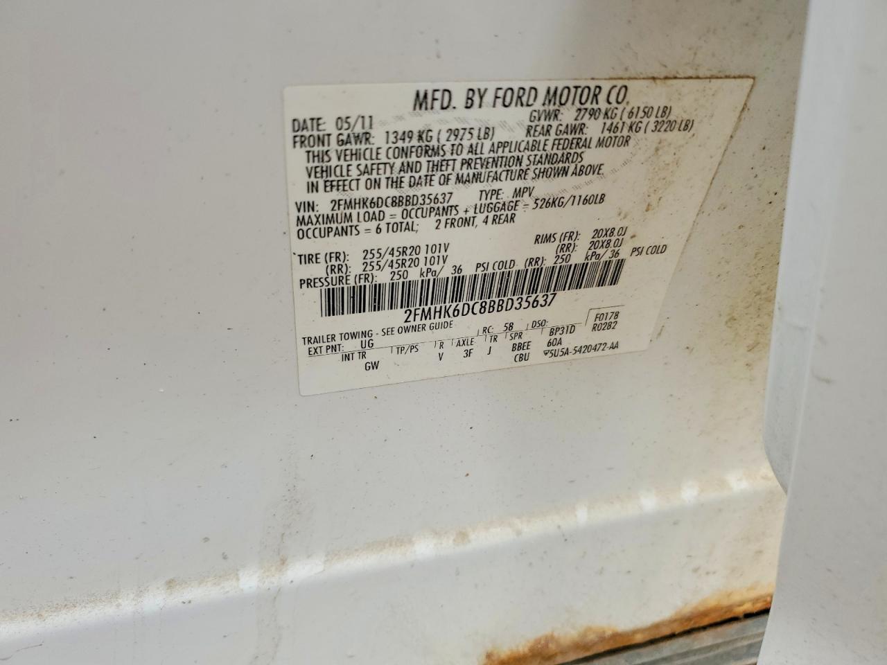 2011 FORD FLEX LIMITED photo 13