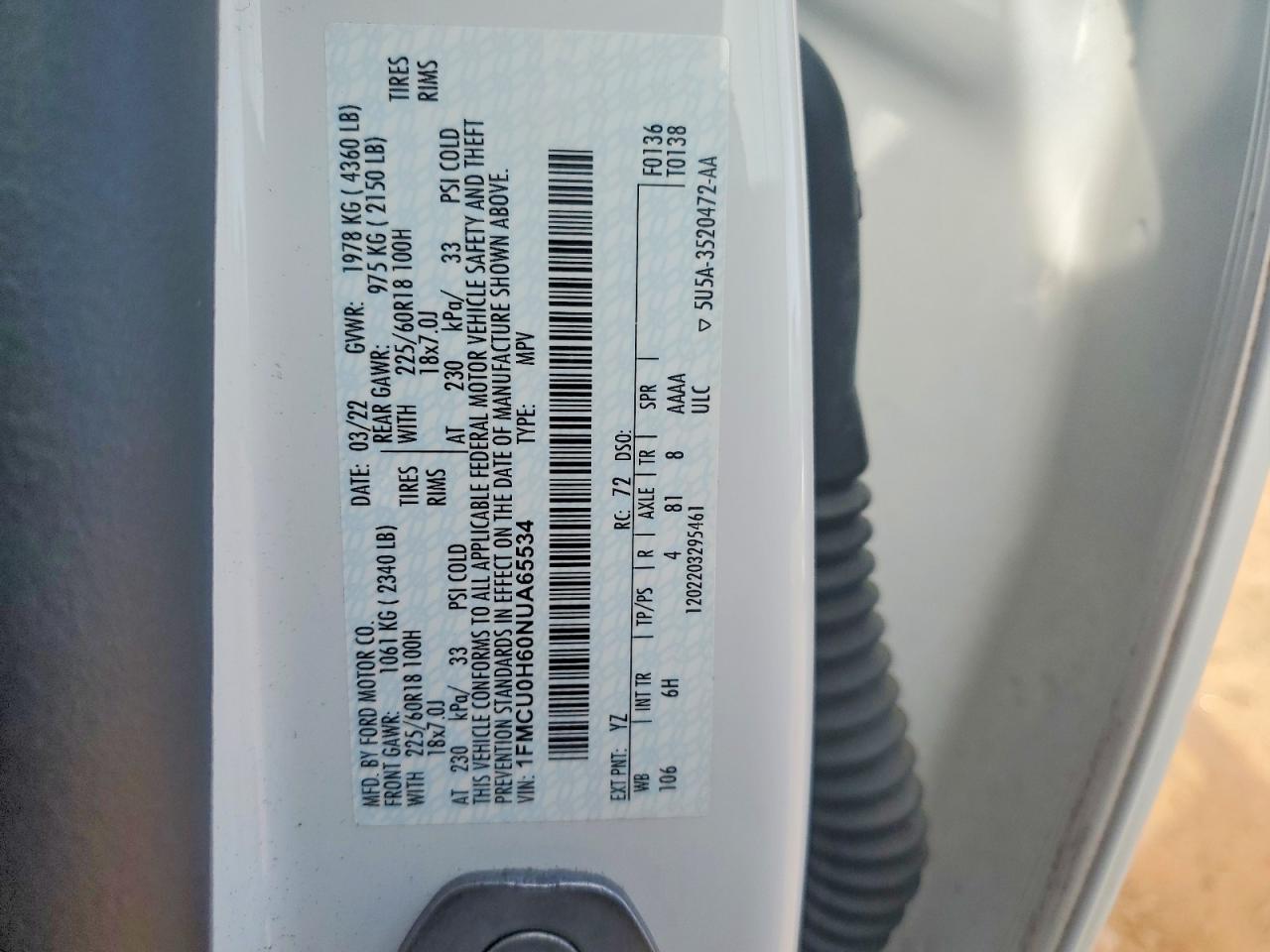 2022 FORD ESCAPE SEL photo 37