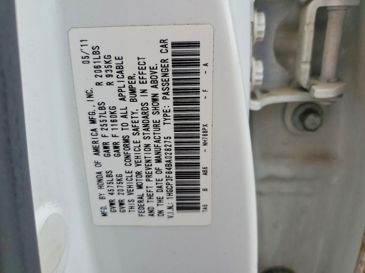 2011 HONDA ACCORD EXL photo 37