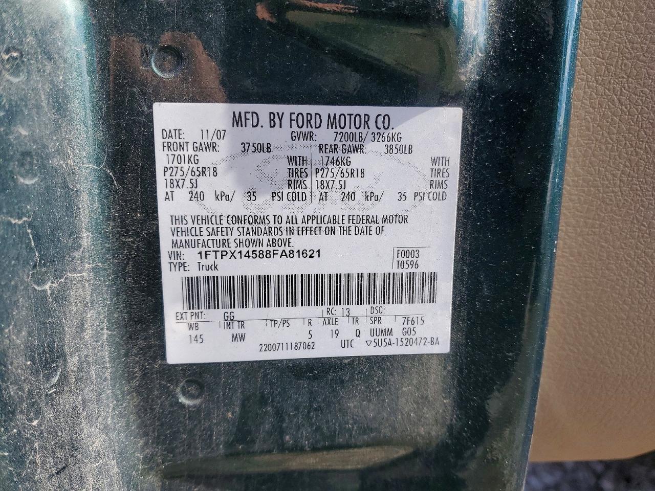 2008 FORD F150 photo 23
