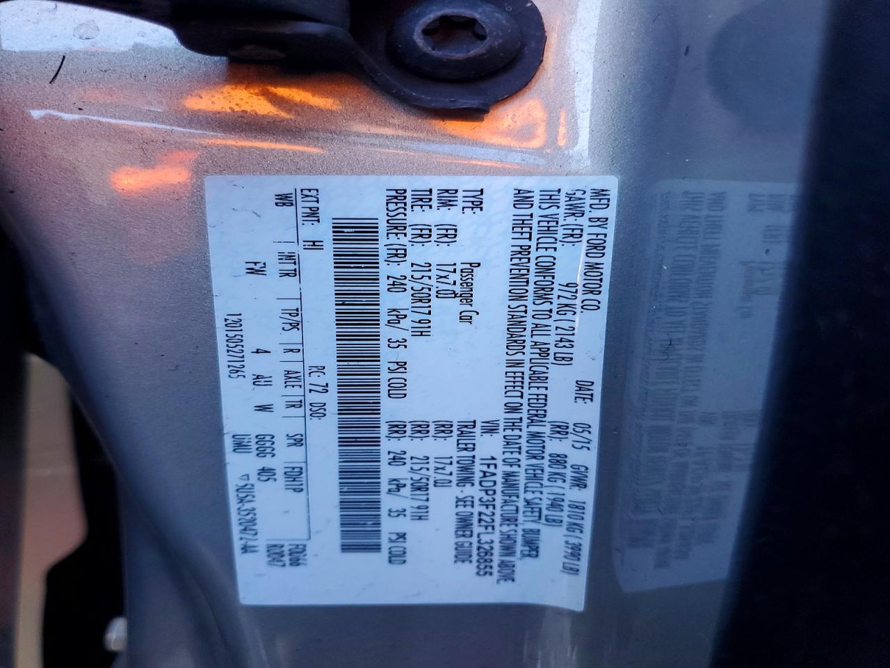 2015 FORD FOCUS SE photo 12