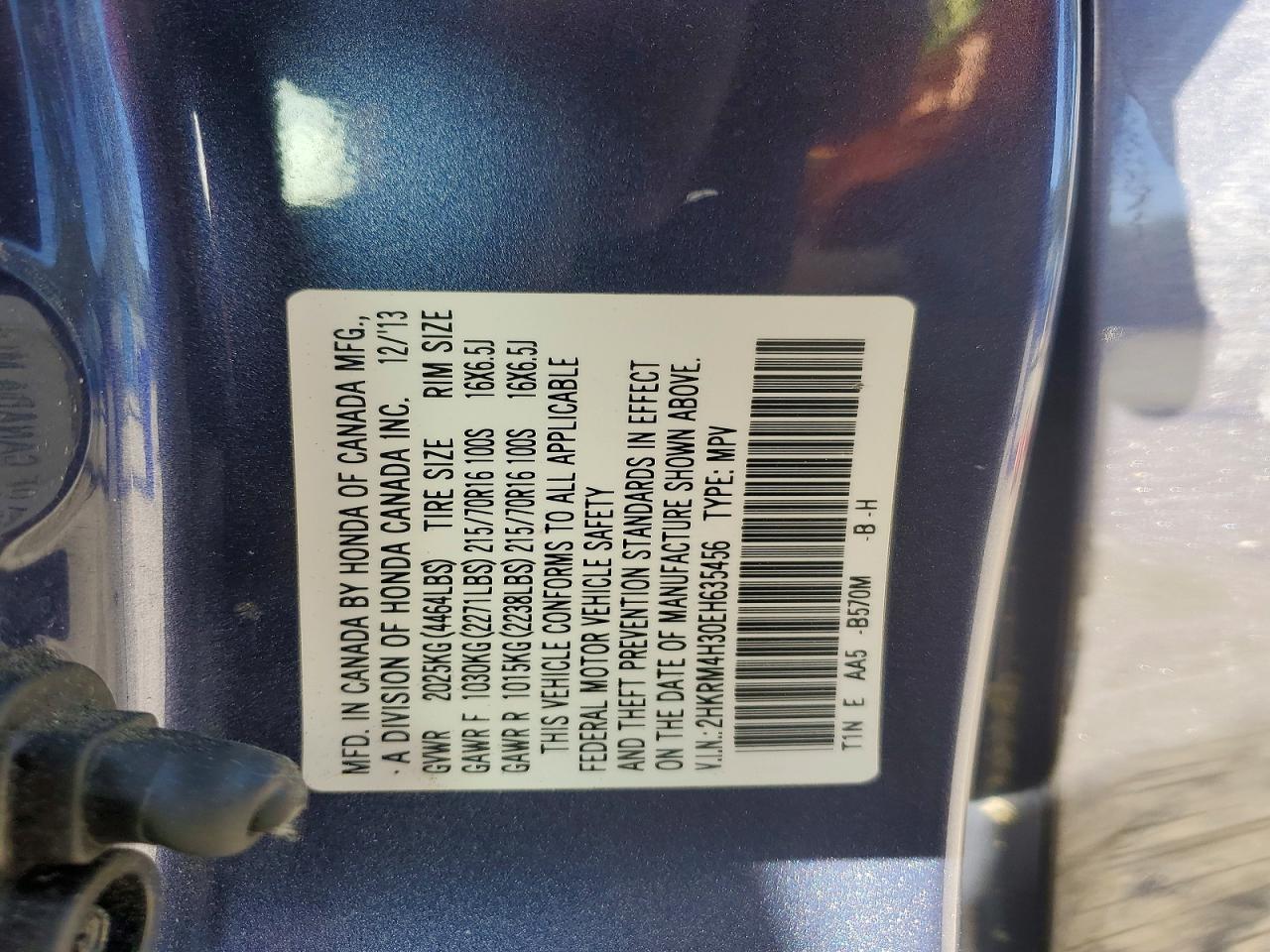 2014 HONDA CR-V LX photo 23