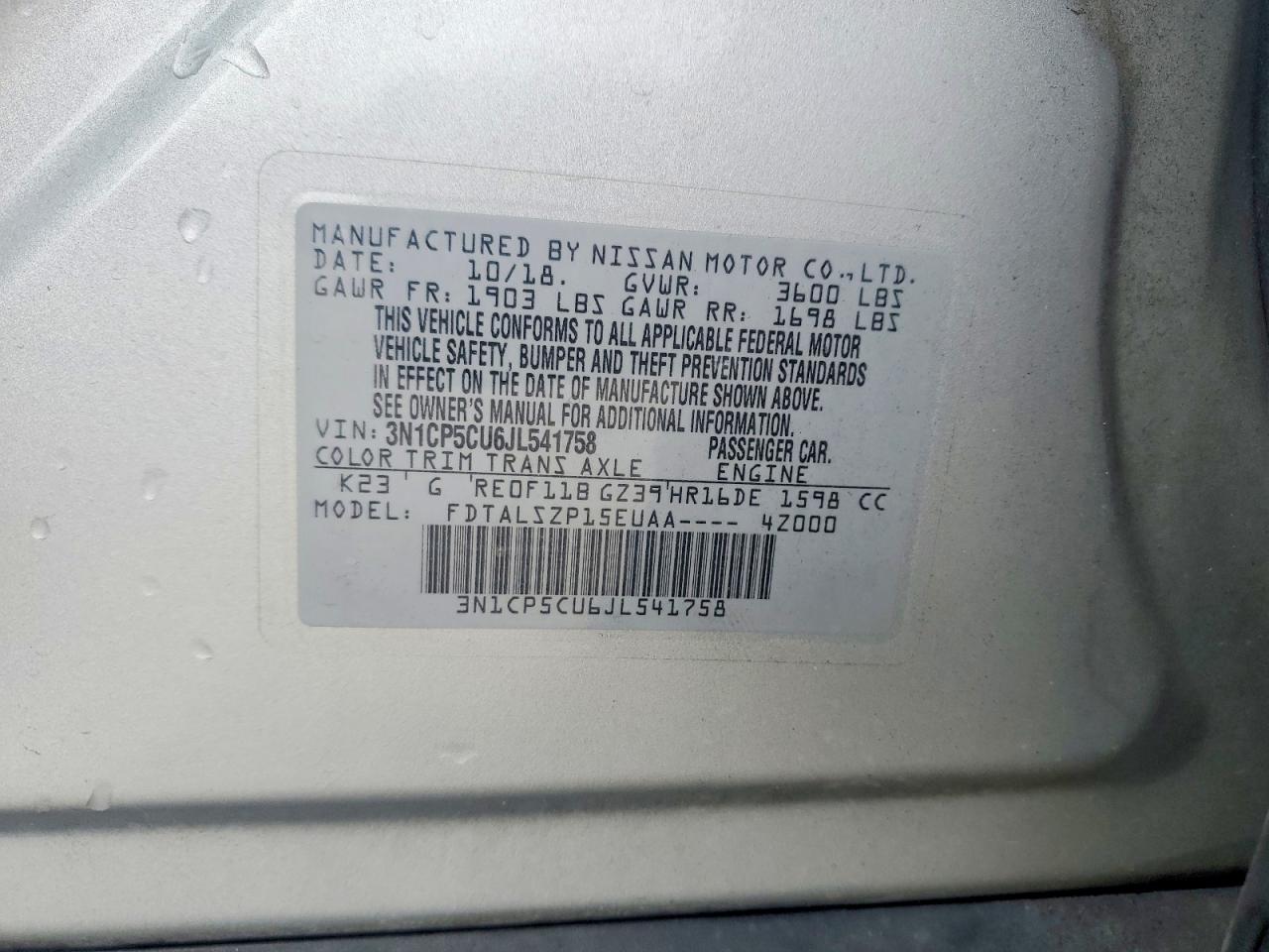 2018 NISSAN KICKS SV photo 40