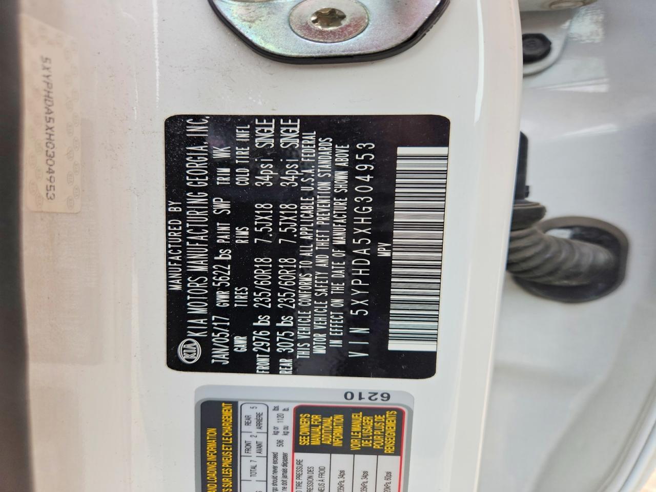 2017 KIA SORENTO EX V6 photo 37