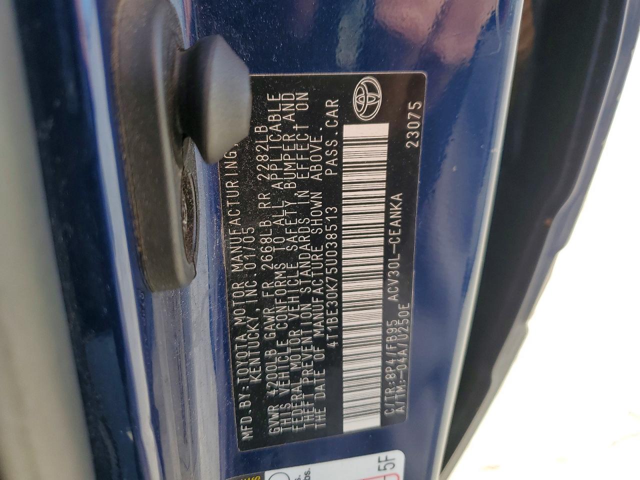 2005 TOYOTA CAMRY LE photo 25