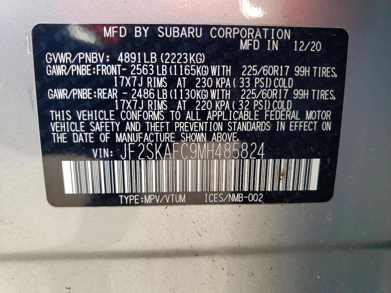2021 SUBARU FORESTER PREMIUM photo 23